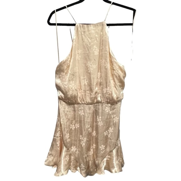 Topshop Satin Gold/Beige Mini Romper, New with Tags - Picture 2 of 7
